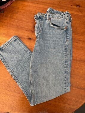 Zara Light Blue High-Rise Denim Jeans